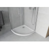 Mexen Rio полукръгла душ кабина 90 x 90 см, матирано стъкло, хром + корито Flat,