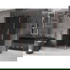 Mexen Velar L плъзгаща се душ кабина 120 x 80 см, графит, четкана мед - 871-120-080-43-65