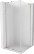 Mexen Velar L плъзгаща се душ кабина 90 x 90 см, матирано стъкло, четката никел - 871-090-090-33-97