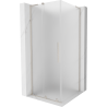 Mexen Velar L плъзгаща се душ кабина 100 x 100 cm, матов, четкан никел - 871-100-100-33-97