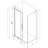 Mexen Velar L плъзгаща се душ кабина 120 x 80 см, матиран, четкан никел - 871-120-080-33-97