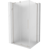 Mexen Velar L плъзгаща се душ кабина 120 x 110 cm, матирано стъкло, четкан никел - 871-120-110-33-97