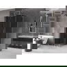 Mexen Velar L плъзгаща се душ кабина 120 x 120 см, графит, четкан никел - 871-120-120-43-97