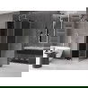 Mexen Velar L плъзгаща се душ кабина 120 x 120 см, графит, четкан никел - 871-120-120-43-97