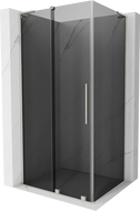 Mexen Velar L плъзгаща се душ кабина 100 x 80 см, графит, четкан никел - 871-100-080-43-97