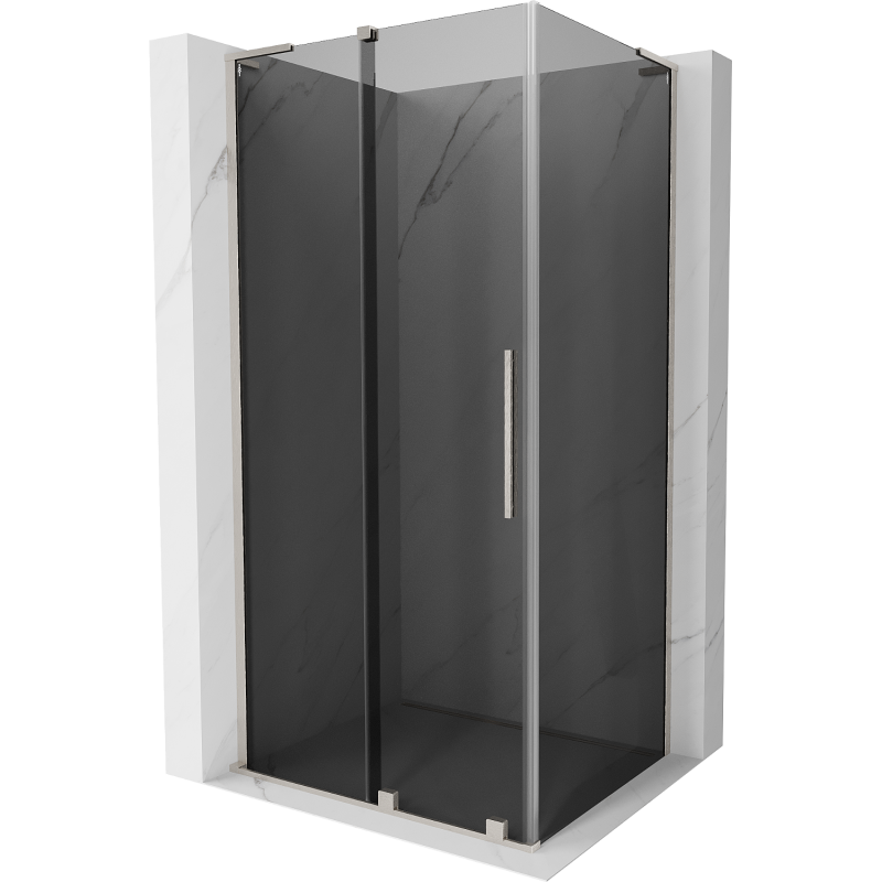 Mexen Velar L плъзгаща душ кабина 120 x 80 см, графит, четкан никел - 871-120-080-43-97