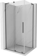 Mexen Velar L плъзгаща се душ кабина 110 x 80 см, прозрачна, gun metal - 871-110-080-03-95