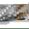 Mexen Rio душ кабина полукръгла 90 x 90 см, прозрачна, черна + поддон Flat, черен - 863-090-090-70-00-4170B