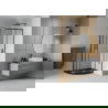 Mexen Rio душ кабина полукръгла 90 x 90 см, прозрачна, черна + поддон Flat, черен - 863-090-090-70-00-4170B