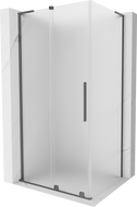 Mexen Velar L плъзгаща се душ кабина 110 x 85 cm, матирано стъкло, Gun метал - 871-110-085-33-95