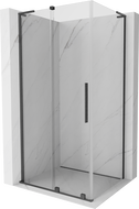 Mexen Velar L плъзгаща се душ кабина 100 x 80 см, прозрачна, четкано тъмно сиво - 871-100-080-03-66