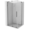 Mexen Velar L плъзгаща се душ кабина 120 x 90 см, прозрачна, четкано gun gray - 871-120-090-03-66