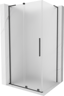 Mexen Velar L плъзгаща се душ кабина 90 x 120 см, матирано стъкло, четкано оръжееносиво - 871-090-120-33-66