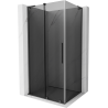 Mexen Velar L плъзгаща се душ кабина 120 x 80 см, графит, четкан gun gray - 871-120-080-43-66