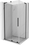 Mexen Velar L плъзгаща се душ кабина 100 x 80 см, прозрачна, черна - 871-100-080-03-70