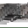 Mexen Velar L плъзгаща се душ кабина 120 x 110 см, прозрачна, черна- 871-120-110-03-70