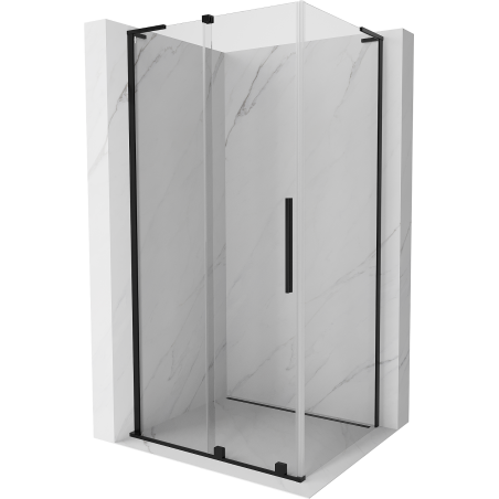 Mexen Velar L плъзгаща се душ кабина 120 x 110 см, прозрачна, черна- 871-120-110-03-70