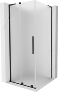 Mexen Velar L плъзгаща се душ кабина 100 x 100 см, матирано, черно - 871-100-100-33-70