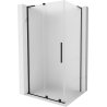 Mexen Velar L плъзгаща се душ кабина 100 x 80 см, матирана, черна - 871-100-080-33-70