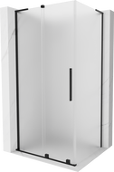 Mexen Velar L плъзгаща се душ кабина 100 x 80 см, матирана, черна - 871-100-080-33-70