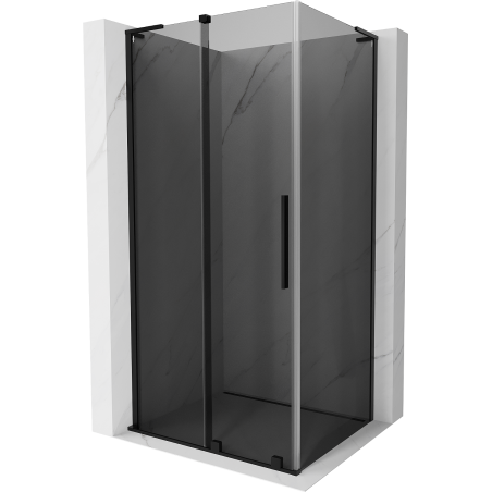 Mexen Velar L плъзгаща се душ кабина 120 x 110 см, графит, черна - 871-120-110-43-70