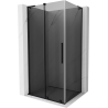 Mexen Velar L плъзгаща се душ кабина 120 x 110 см, графит, черна - 871-120-110-43-70