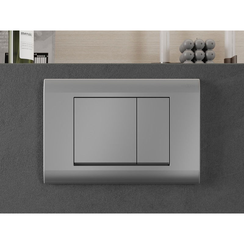 Mexen Fenix Air 01 пневматичен бутон за промиване, матов хром - 6A0102