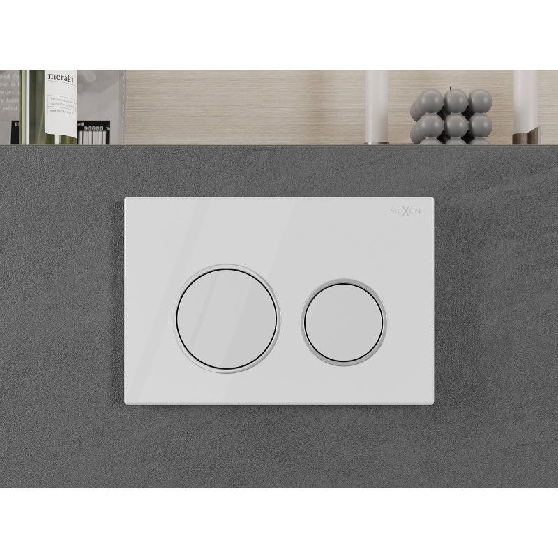 Mexen Fenix Air 07 XS пневматичен бутон за промиване, бял гланцов - 6A0700