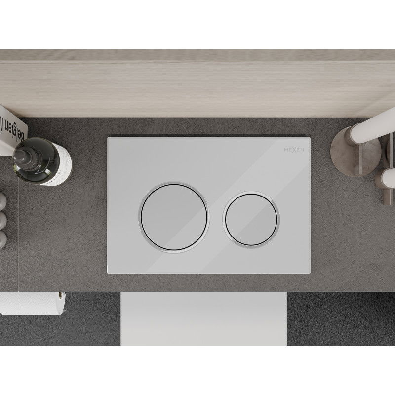 Mexen Fenix Air 07 XS пневматичен бутон за промиване, бял гланцов - 6A0700