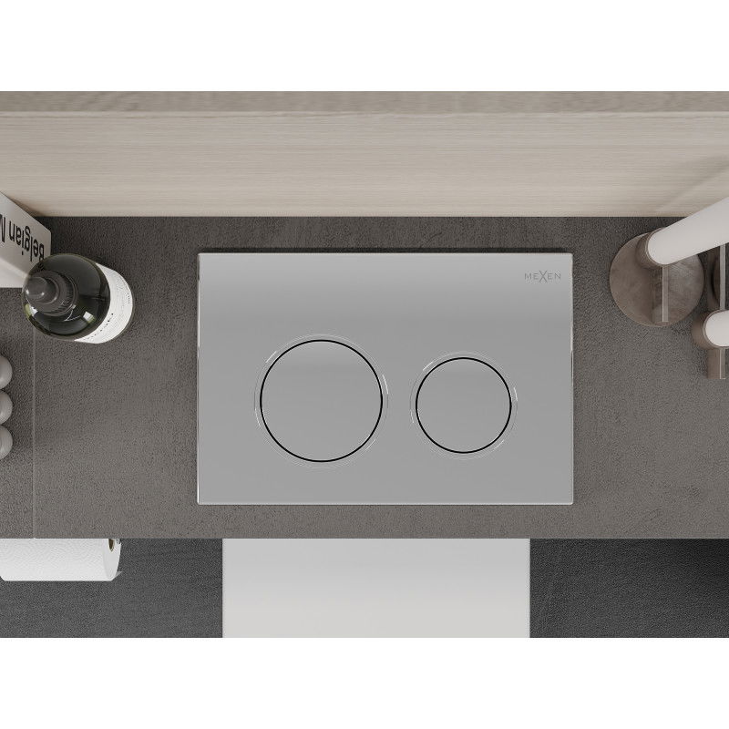 Mexen Fenix Air 07 XS пневматичен бутон за промиване, лъскав хром - 6A0701