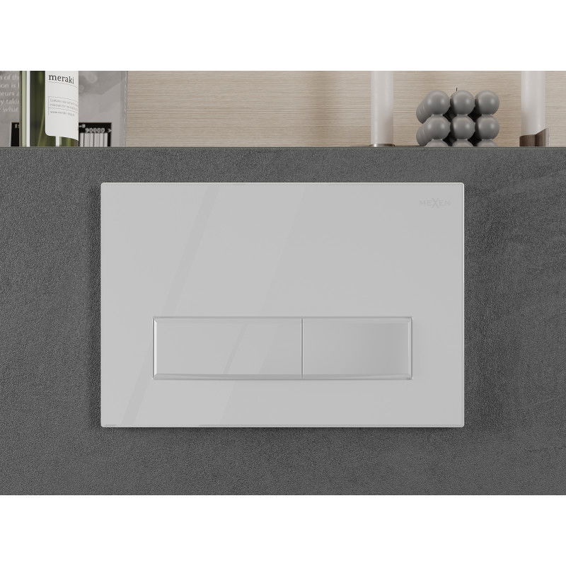 Mexen Fenix Air 09 пневматичен промивен бутон, бял гланц - 6A0900