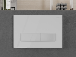 Mexen Fenix Air 09 пневматичен промивен бутон, бял гланц - 6A0900