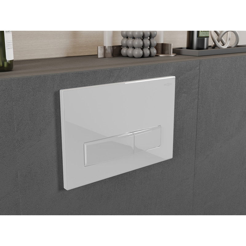 Mexen Fenix Air 09 пневматичен промивен бутон, бял гланц - 6A0900