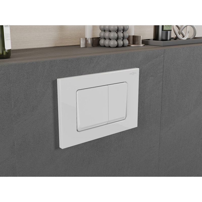 Mexen Fenix Air 10 XS пневматичен бутон за промиване, бял гланц - 6A1000