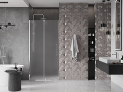 Mexen Velar плъзгащи се душ врати 120 см, мат, хром - 871-120-000-31-01