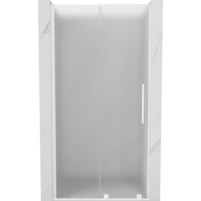Mexen Velar плъзгащи се душ врати 110 cm, матиран, бял - 871-110-000-31-20