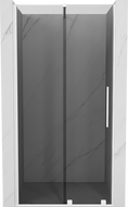 Mexen Velar плъзгащи се душ врати 90 см, графит, бели - 871-090-000-41-20
