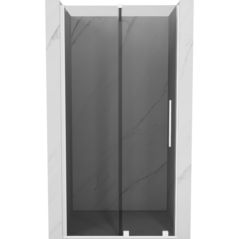 Mexen Velar плъзгащи душ врати 100 см, графит, бели - 871-100-000-41-20