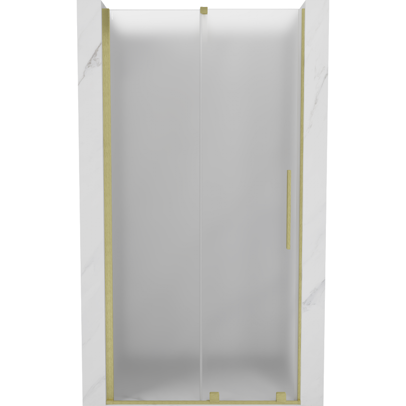 Mexen Velar плъзгаща се душ врата 90 cm, матирана, златно четкана - 871-090-000-31-55