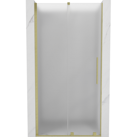Mexen Velar плъзгаща се душ врата 90 cm, матирана, златно четкана - 871-090-000-31-55