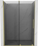 Mexen Velar плъзгащи се душ врати 140 cm, графит, злато четкано - 871-140-000-41-55