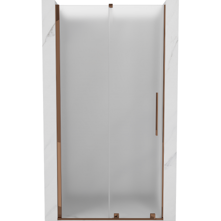 Mexen Velar плъзгащи се душ врати 110 cm, матирано стъкло, розово злато - 871-110-000-31-60