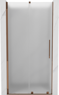 Mexen Velar плъзгащи се душ врати 110 cm, матирано стъкло, розово злато - 871-110-000-31-60