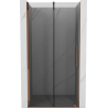 Mexen Velar плъзгаща се душ врата 110 cm, графит, розово злато - 871-110-000-41-60
