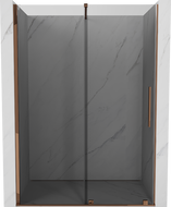 Mexen Velar плъзгащи се душ врати 150 cm, графит, розово злато - 871-150-000-41-60