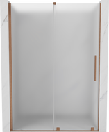 Mexen Velar плъзгаща се врата за душ кабина 130 см, матирано стъкло, четкована мед - 871-130-000-31-65