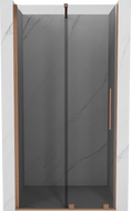 Mexen Velar плъзгащи се душ врати 110 см, графит, четкана мед - 871-110-000-41-65