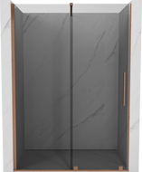 Mexen Velar плъзгащи се душ врати 150 cm, графит, четкована мед - 871-150-000-41-65