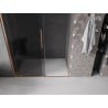 Mexen Velar плъзгаща се душ кабина 130 см, графит, четкана мед - 871-130-000-41-65