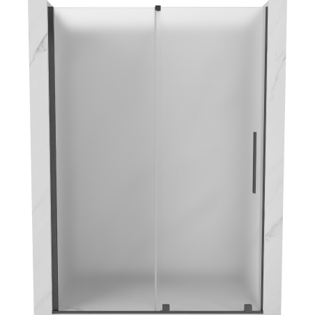 Mexen Velar плъзгащи се душ врати 160 см, матирани, четка Gun Gray - 871-160-000-31-66